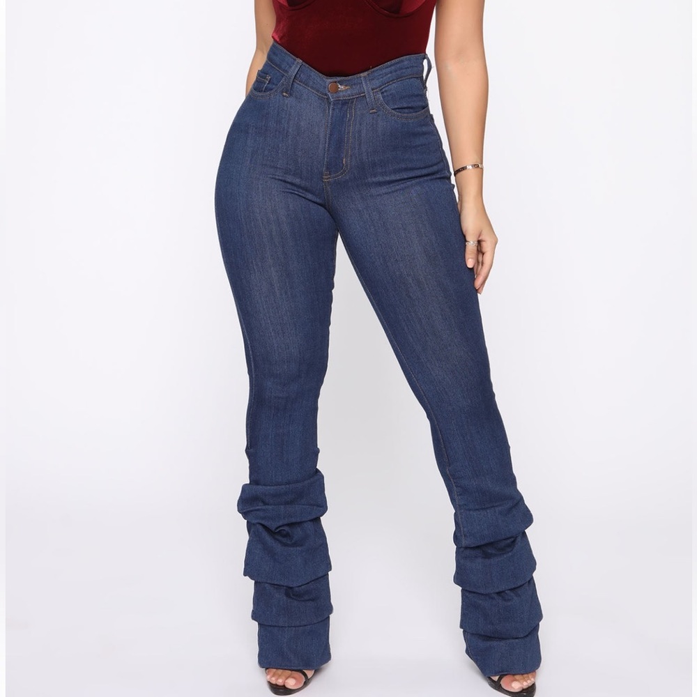 Dark wash flare jeans